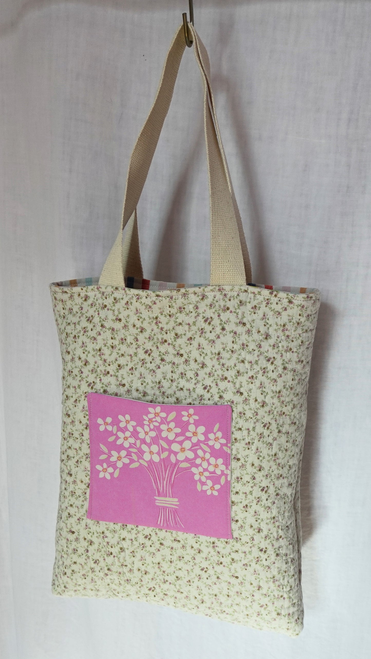 Recycled Quilt tote- Reversible