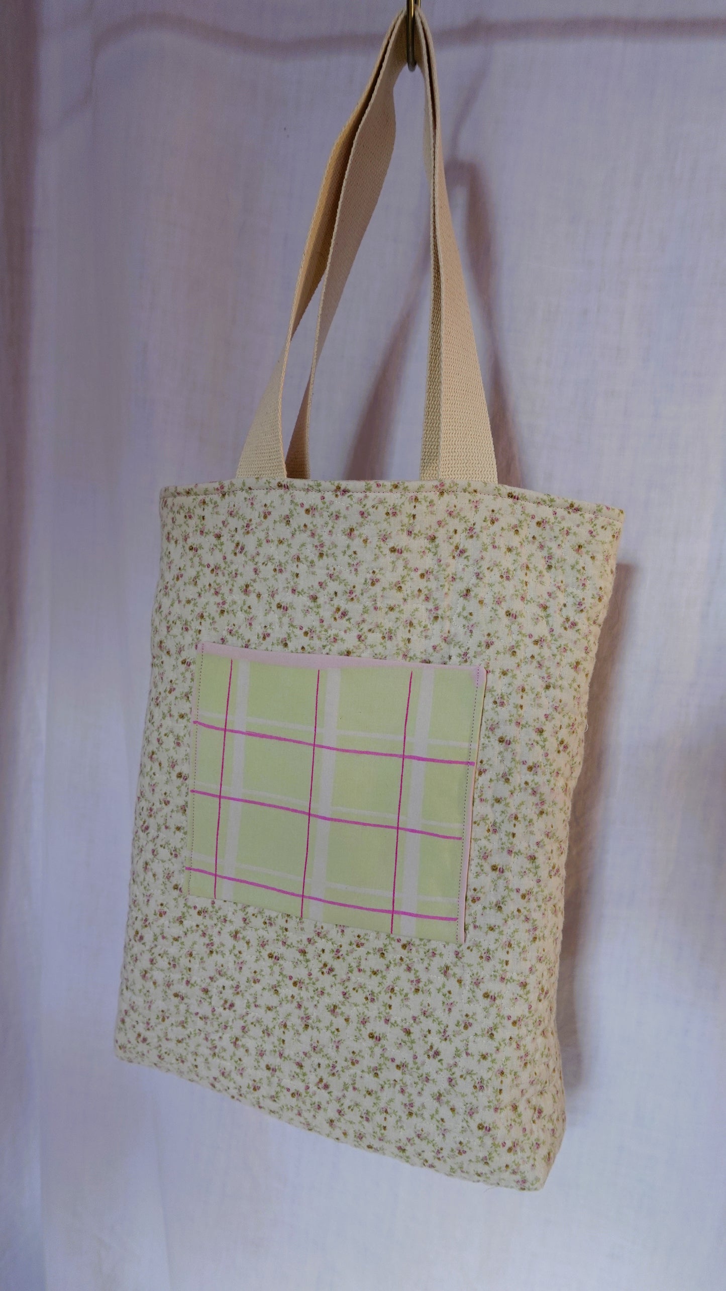 Recycled Quilt tote: Seconds quality: Not reversible/ Xtra long straps