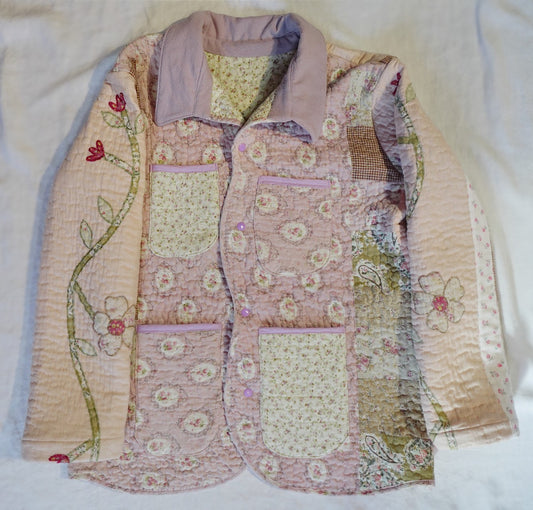 Recycled Wiggle Quilt Chore Coat